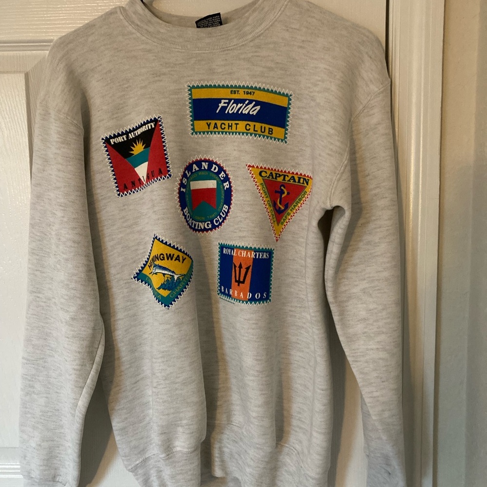 Vintage 1989 H L Miller Gold Florida Sweatshirt Small
